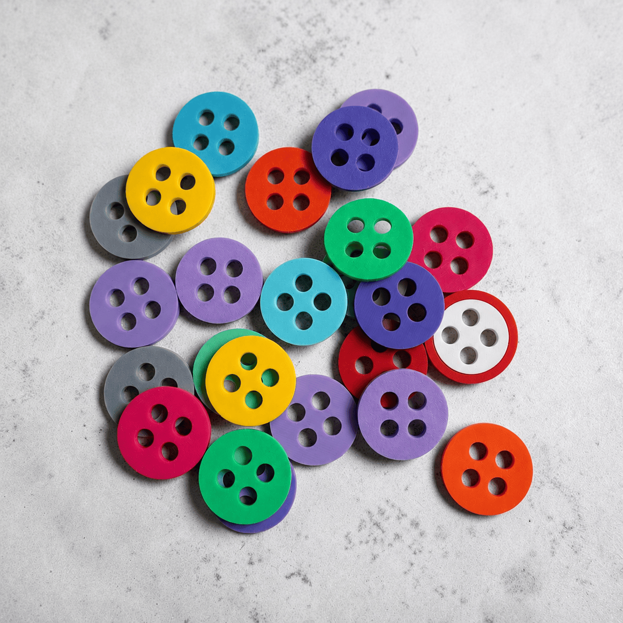 Rainbow Buttons - 100 Pack