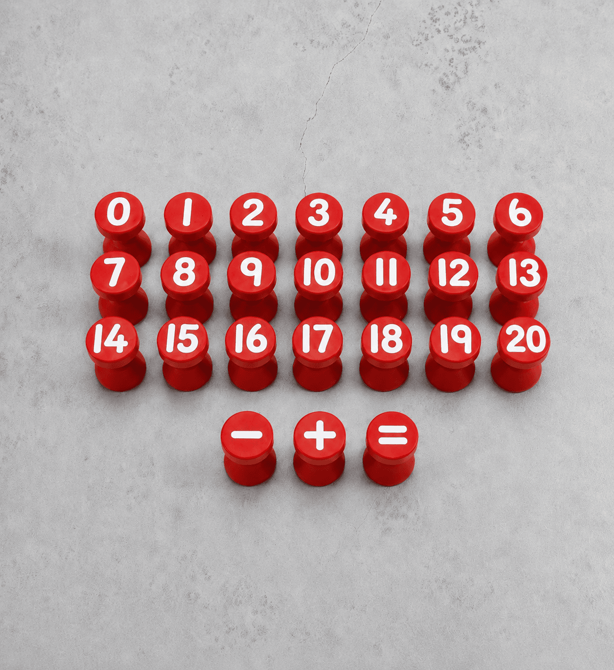 Numbers 0 - 20 Playdough Stampers & Symbols