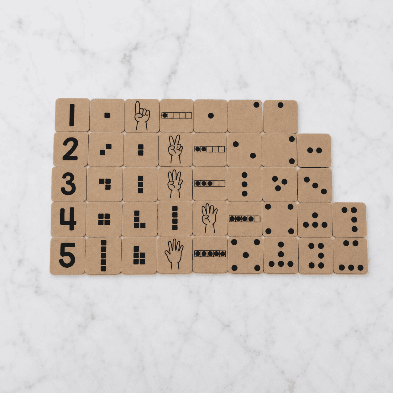 Oak Subitising Tiles 1-5